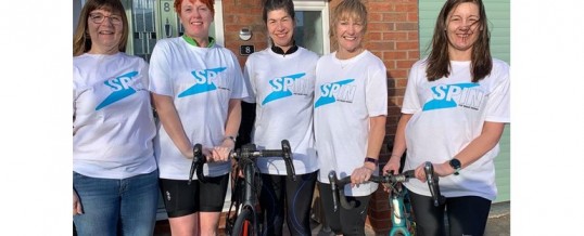 Supporting Sandbach Spinners with their 500 mile challenge for Smart Works Manchester